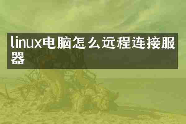 linux电脑怎么远程连接服务器