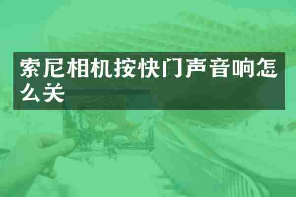 相机按快门声音响怎么关