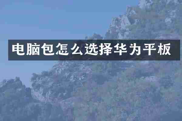 电脑包怎么选择华为平板