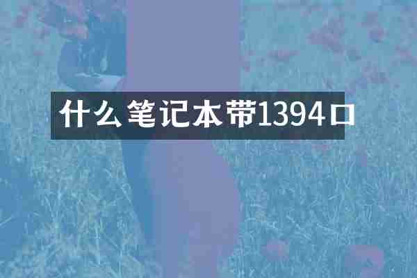 什么笔记本带1394口