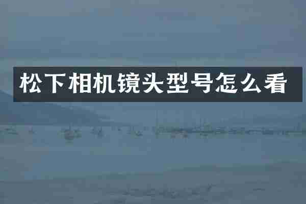 相机镜头型号怎么看