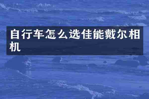 自行车怎么选佳能戴尔相机