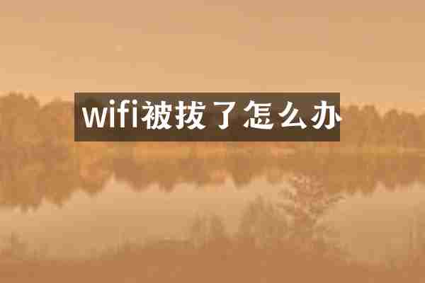 wifi被拔了怎么办