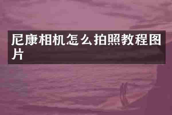 尼康相机怎么拍照教程图片