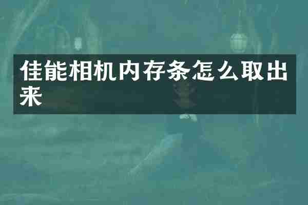 佳能相机内存条怎么取出来