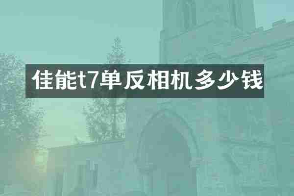 佳能t7单反相机多少钱