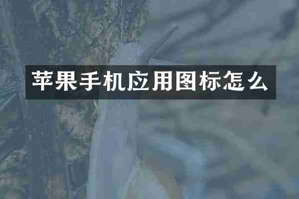 苹果手机应用图标怎么