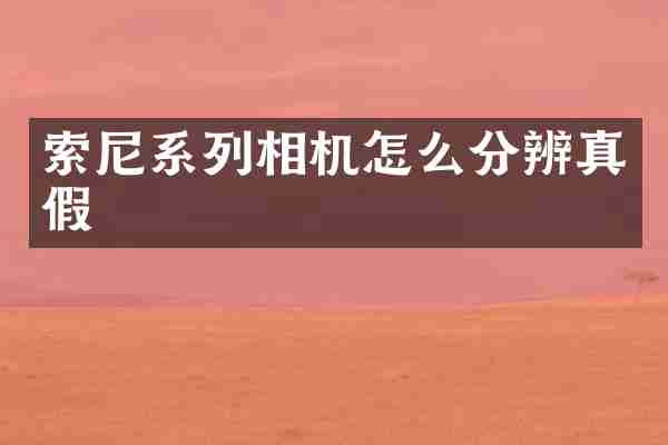 系列相机怎么分辨真假