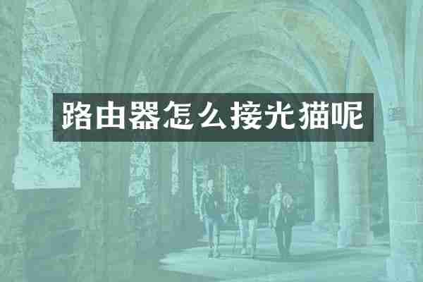 路由器怎么接光猫呢