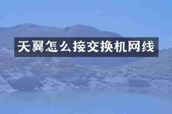 天翼怎么接交换机网线