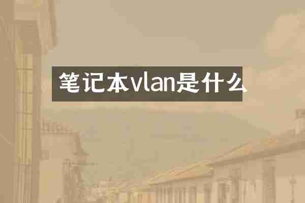 笔记本vlan是什么