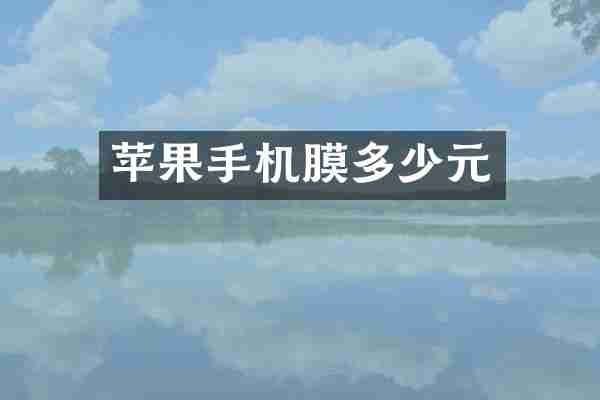 苹果手机膜多少元