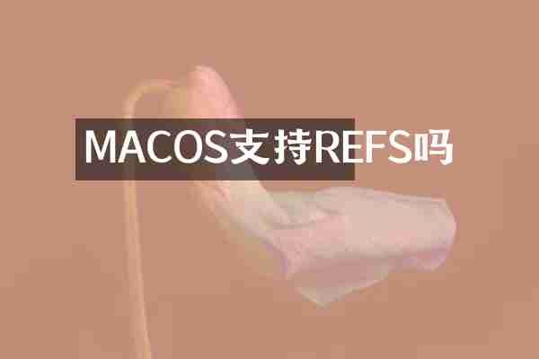 MACOS支持REFS吗