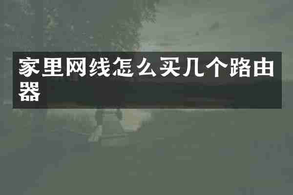 家里网线怎么买几个路由器