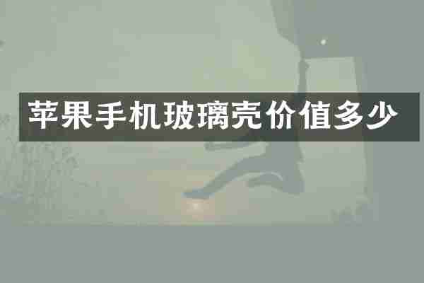 苹果手机玻璃壳价值多少