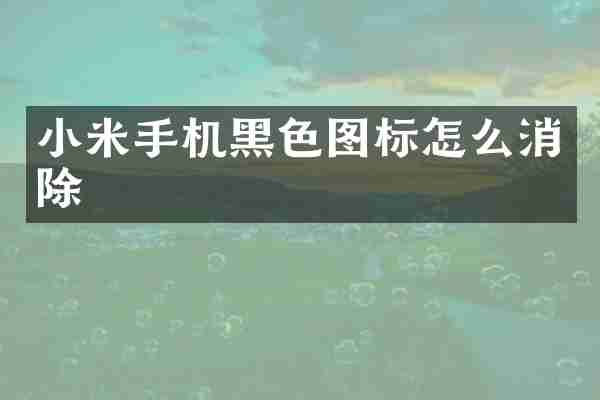小米手机黑标怎么消除