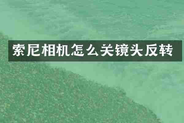索尼相机怎么关镜头反转