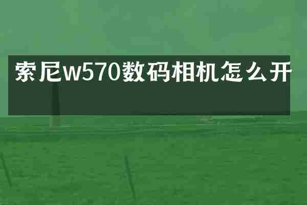 w570数码相机怎么开机