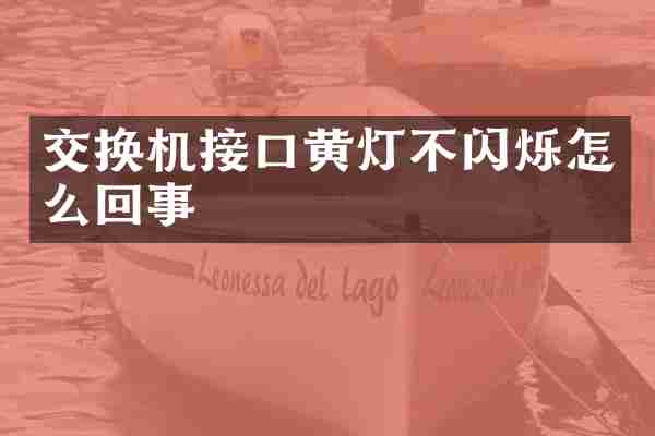 交换机接口黄灯不闪烁怎么回事
