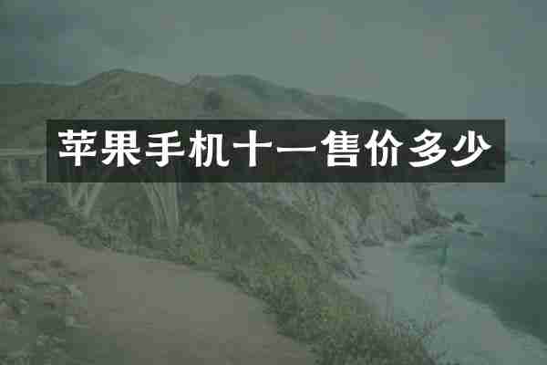 苹果手机十一售价多少