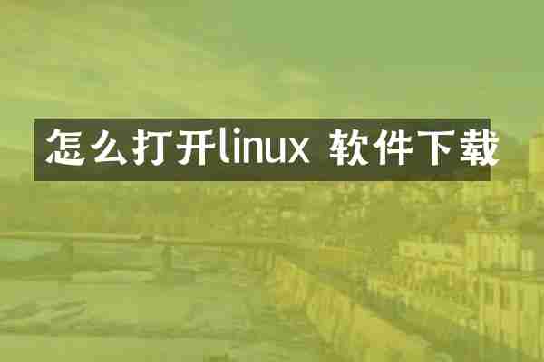 怎么打开linux 软件下载