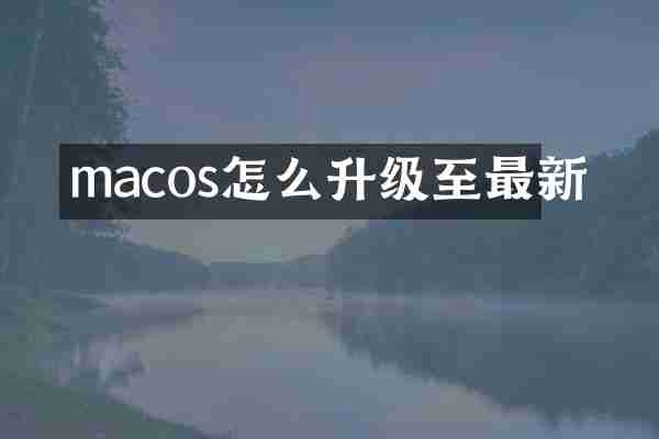 macos怎么升级至最新