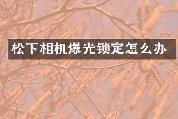 相机爆光锁定怎么办