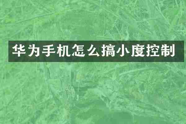 华为手机怎么搞小度控制