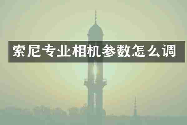 专业相机参数怎么调