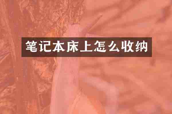 笔记本床上怎么收纳