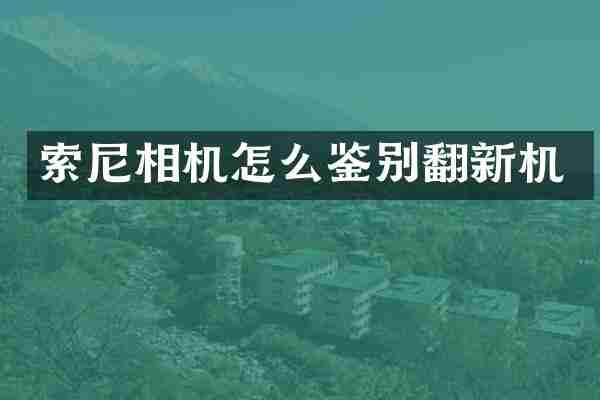 相机怎么鉴别翻新机