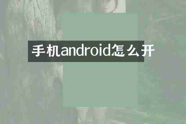 手机android怎么开