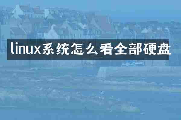linux系统怎么看全部硬盘