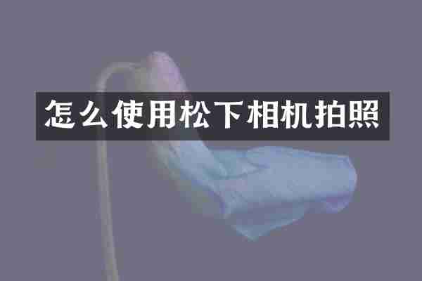 怎么使用相机拍照