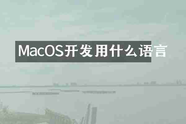 MacOS开发用什么语言