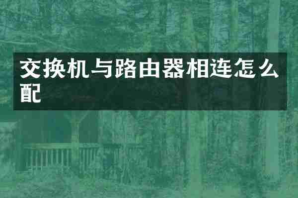 交换机与路由器相连怎么配