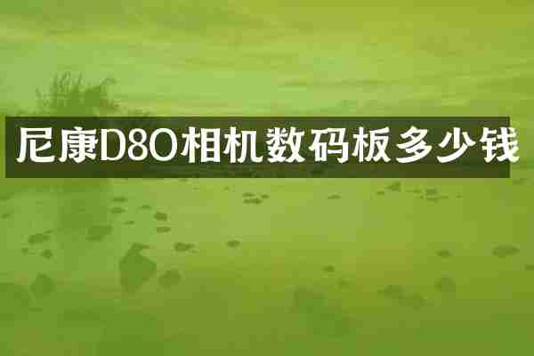 尼康D8O相机数码板多少钱