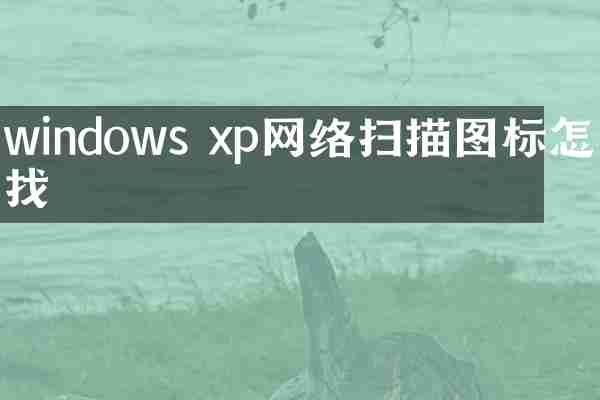 windows xp网络扫描图标怎么找