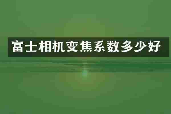富士相机变焦系数多少好