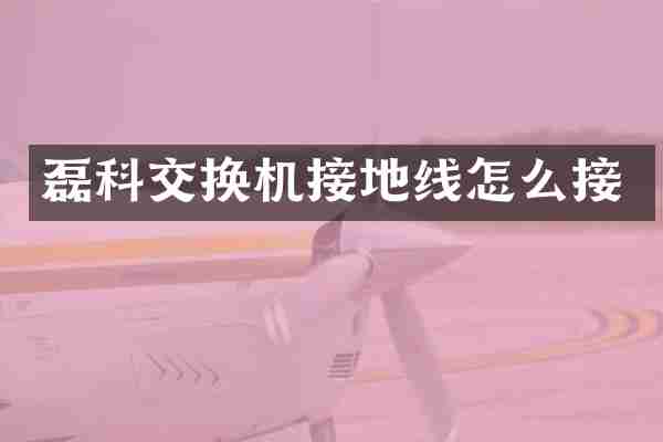 磊科交换机接地线怎么接