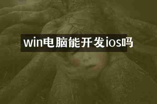 win电脑能开发ios吗