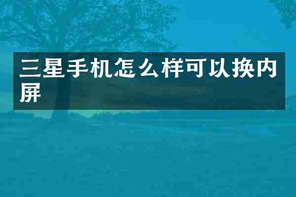 三星手机怎么样可以换内屏