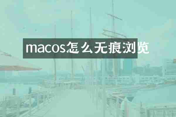 macos怎么无痕浏览