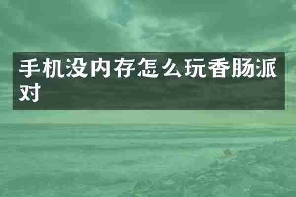 手机没内存怎么玩香肠派对