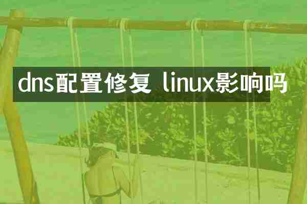 dns配置修复 linux影响吗