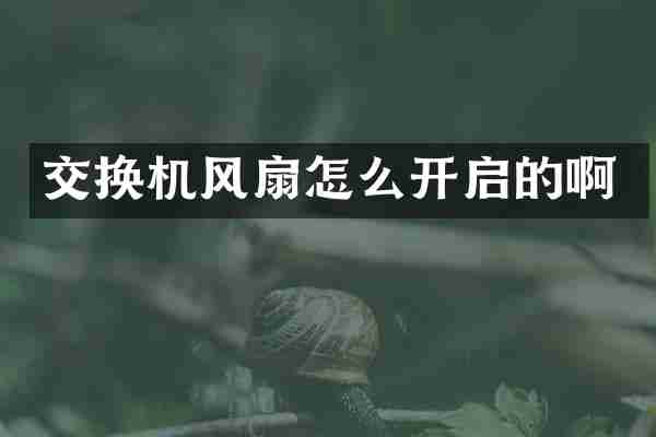 交换机风扇怎么开启的啊