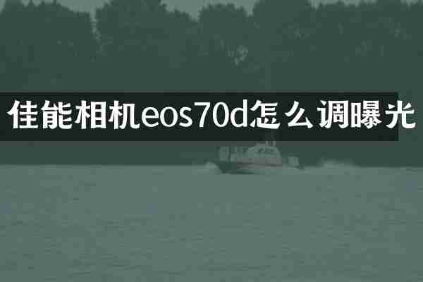 佳能相机eos70d怎么调曝光