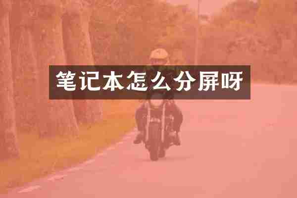 笔记本怎么分屏呀