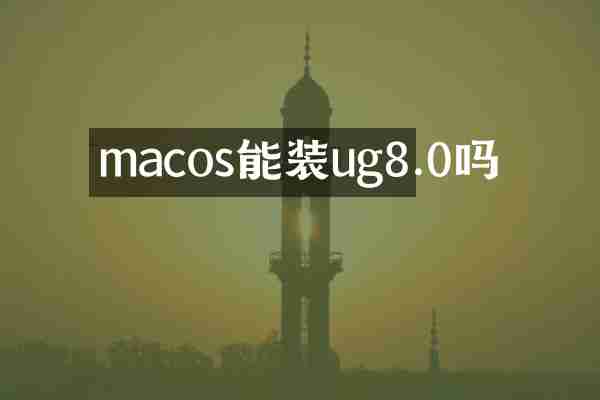macos能装ug8.0吗