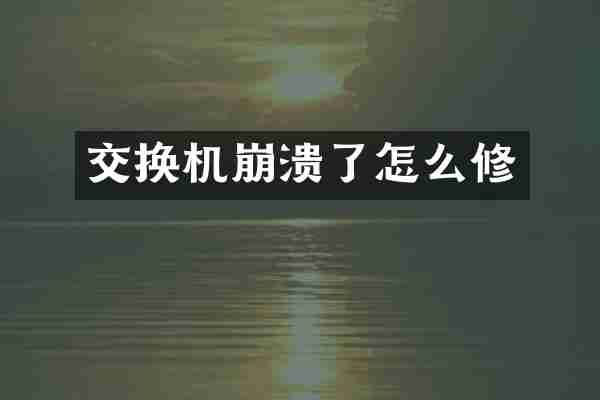 交换机崩溃了怎么修